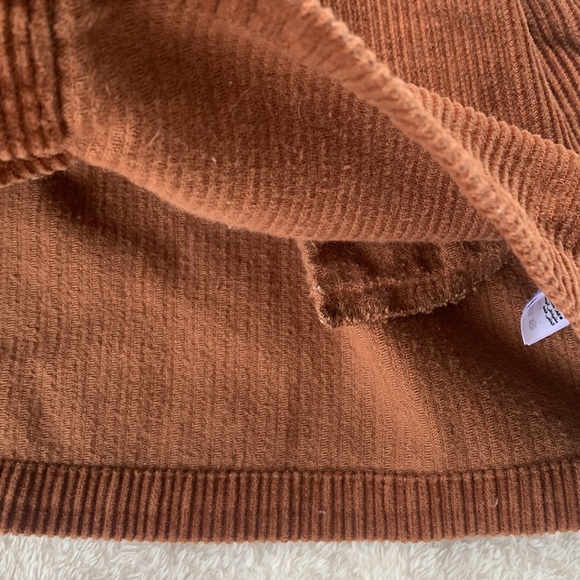 GAP 6/7 Brown Corduroy Skirt Small EUC  Elastic Waist - Picture 3 of 7